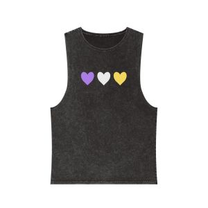Suffragist Hearts Stonewash Tank Top