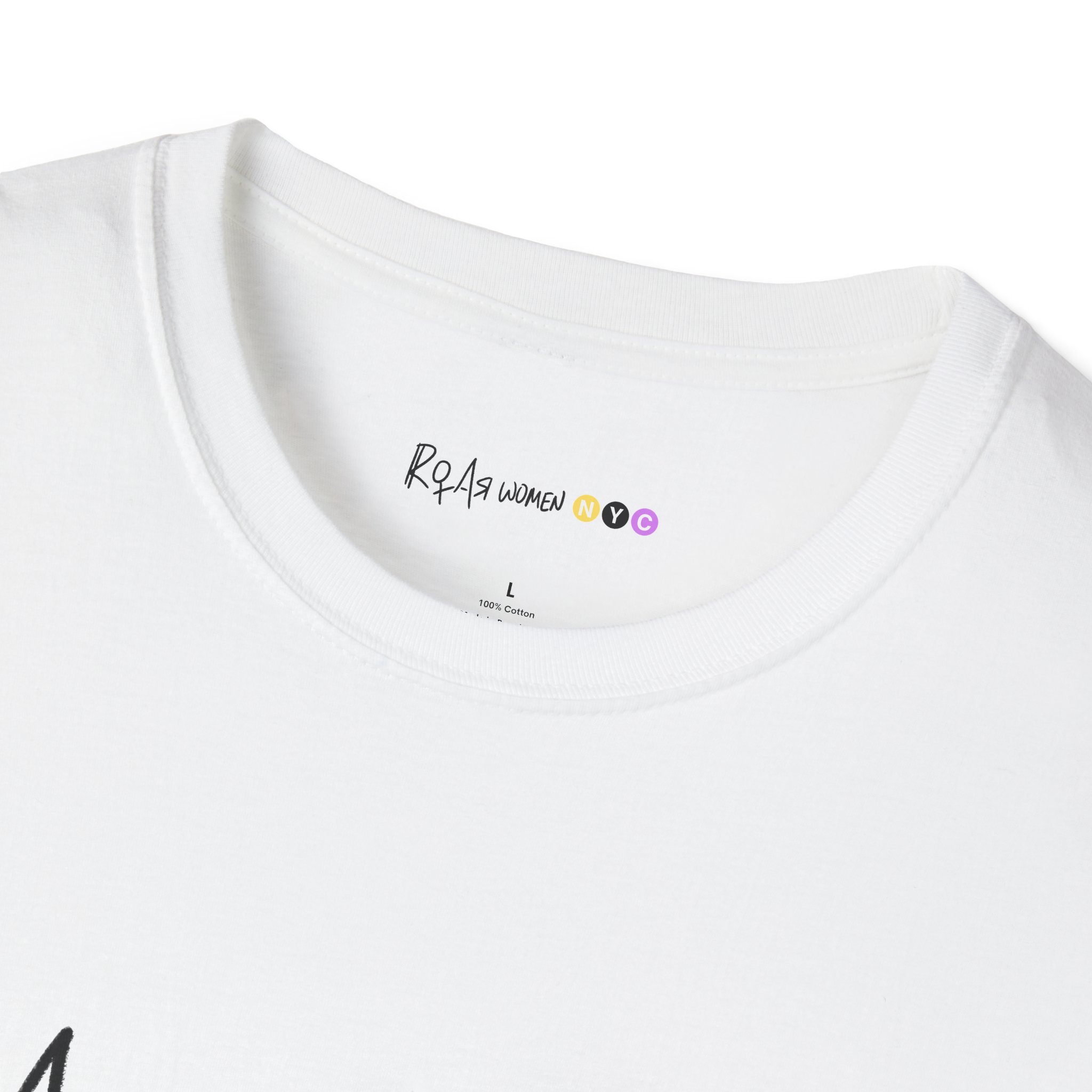 ROAR Logo Unisex Shirt (White) - Image 3